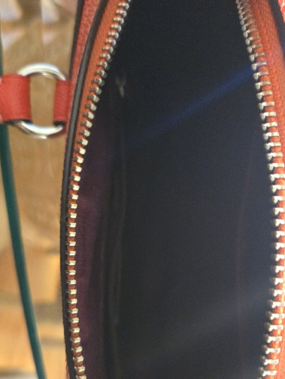 Coach Orange Textured Leather Satchel with Matching Wallet - Picture 10 of 13